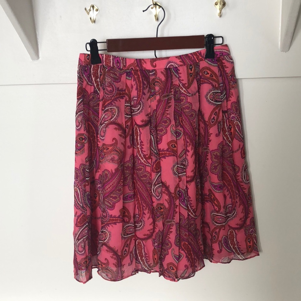 J. Crew Pink Printed Skirt